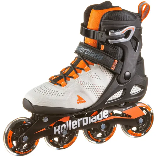 Rollerblade Damen Macroblade 80 Inlineskate - Glacier Grey/Coral, Größe 245 - Inliner für lässiges Skaten und Einstiegstraining, mit höherer Manschette für mehr Sicherheit und Komfortpolsterung für besten Halt.
