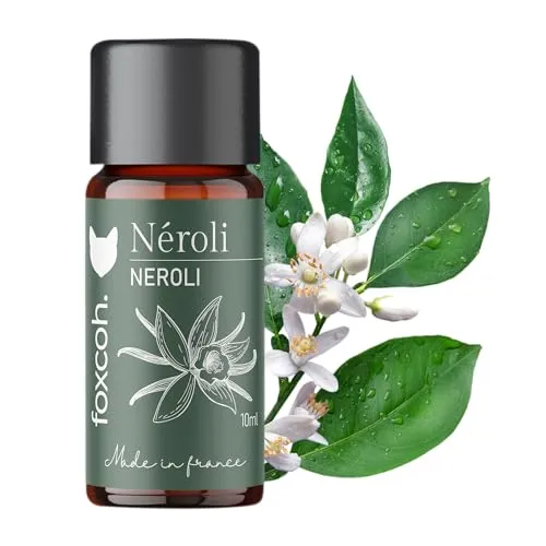 FoxCoh, Neroli (Citrus Aurantium Amara) 10 ml – Leichtes ätherisches Öl – Sanfter, honigartiger Duft – Für Diffusion, Kosmetik, Massage, aromatisches Bad
