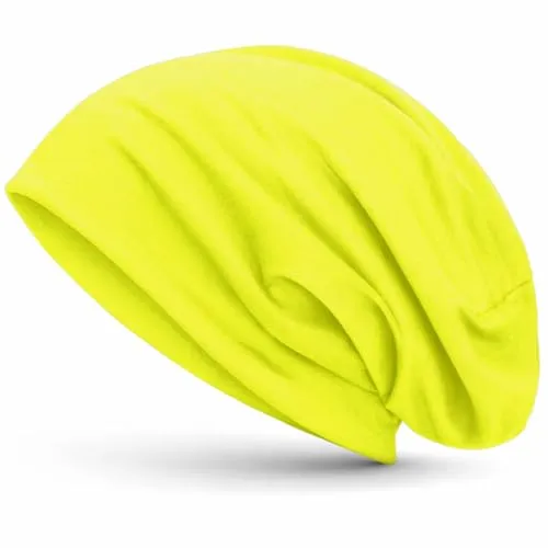 style3 Slouch Beanie aus atmungsaktivem, feinem und leichten Jersey Unisex Mütze Haube Bini Einheitsgröße