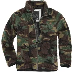 Brandit Teddyfleece Jacket XXL - Woodland - Funktionsjacke aus hochflorigem Teddy-Fleece für optimale Wärme, atmungsaktiv mit praktischen Taschen und Windschutz, ideal für Outdoor-Aktivitäten.