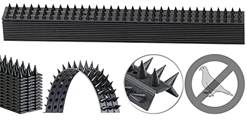 Exbuster Vogelabwehr: 12er-Set Tierabwehr-Spikes, 3-reihig, je 49 x 4,5 cm lang (Vogelabwehr Spikes, Zaun, Maderschreck)