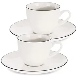 ORION Decora Espresso Tasse + Untertasse 0,1 l 2 Stck. Porzellan, 2 Stk