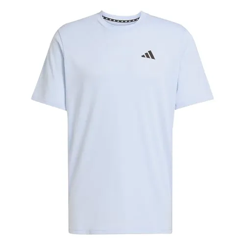 adidas Herren Train Essentials Feelready Training Tee, Glow Blue/Black, S - Funktionsshirt mit AEROREADY-Technologie für optimale Atmungsaktivität und Komfort beim Training. Hergestellt aus 70 % recyceltem Polyester.