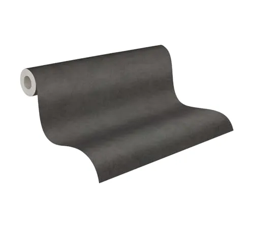 A.S. Création Vliestapete Schwarz - hochwertige Tapete Vlies einfarbig 399384 - Wandtapete für verschiedene Räume - Made in Germany