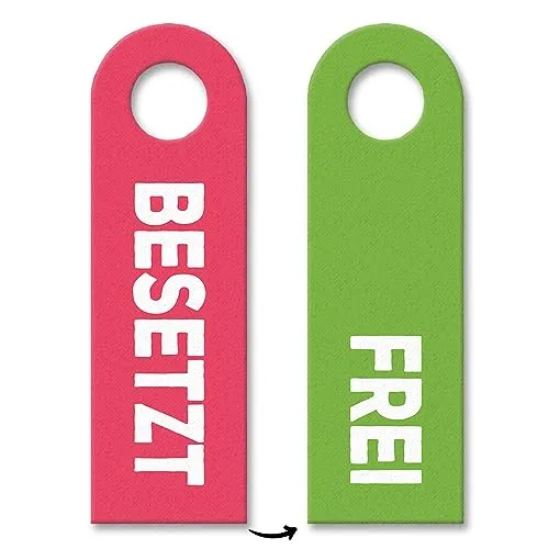 trendaffe - Besetzt oder Frei Türhänger in pink-grün Klo WC Toilette Toilettentür Klopapier