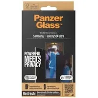 PanzerGlass Ultra Wide Fit Privacy Screen Protector für Samsung Galaxy S24 Ultra - Schutz für dein Display und deine Privatsphäre. Der PanzerGlass Sichtschutzfilter schützt vor neugierigen Blicken und ist dreifach kratzfest. Einfach anzubringen mit EasyAligner und inklusive Online-Anleitung.