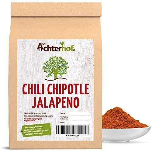 Jalapeno Chili gemahlen Chipotle Chilipulver fruchtig scharf leicht rauchiges Aroma Salsa Chili Con Carne 250 g
