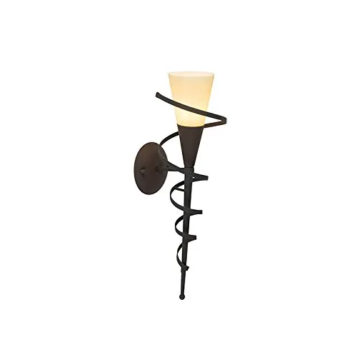 Qazqa Klassisch Antik Wandlampe rostbraun mit Sahneglas von QAZQA