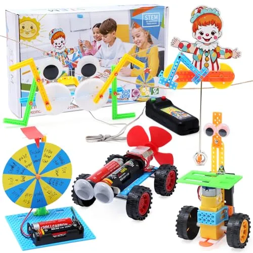 Goorder Wissenschaft Experimente Kit für Kinder, 5 in 1 Elektronik Baukasten, DIY Ingenieurwesen Baukasten, Experimentierkasten, Elektro Baukasten, Spielzeug Geschenke ab 8 9 10 11 12 Jahre Jungen