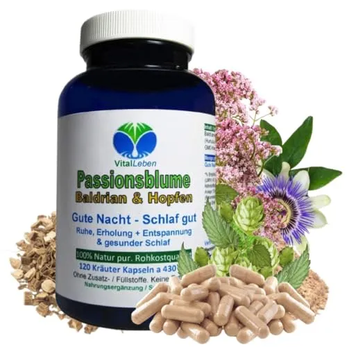 Gute Nacht SCHLAF gut natürliche Einschlafhilfe 120 Kapseln