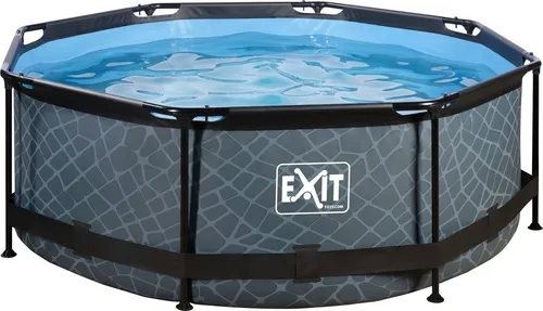 EXIT Swimming Pool Ø 244 x 76 cm grau von EXIT