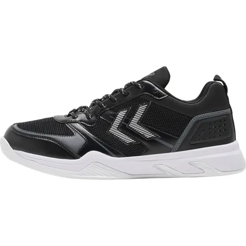 Hummel Teiwaz 2.0 Handballschuhe Schwarz EU 38 - Hallenschuhe aus 100% recyceltem Mesh mit Performance-Zunge für individuelle Passform und EVA-Zwischensohle für optimalen Komfort.