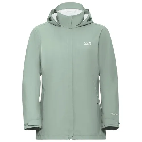 Jack Wolfskin Regenjacke Trailtime 2-Lagen Damen - Wasserdicht & Atmungsaktiv - Die TRAILTIME 2L JACKET bietet optimalen Wetterschutz und Tragekomfort auf deinen Abenteuern. Mit wasserdichter TEXAPORE CORE Membran und Fair-Wear-Zertifizierung ist sie ideal für jedes Wetter.