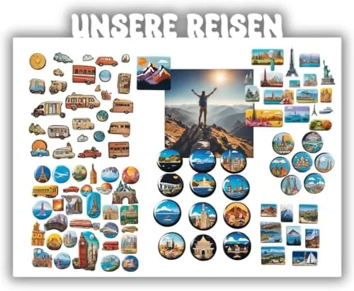 Anwicar Magnettafel Unsere Reisen in weiß von Anwicar