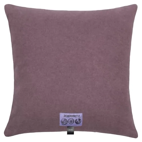 Soft-Fleece-Kissenbezug – Polarfleece-Kissenbezug mit Häkelstich – Flauschige Kissenhülle – 40x40 cm – 435 Misty Rose – von 'zoeppritz since 1828', 702291-435-50x50