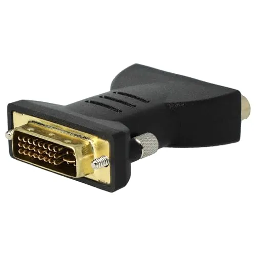 vhbw DVI auf Cinch Adapter zum Anschluss von DVI Systemen an RCA-Geräte - 3RCA Composite Video Converter Schwarz
