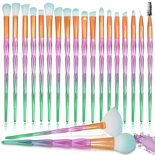 Retoo Make up Pinsel Set 20 Stück Kosmetik Make-Up Pinsel Set Schminkpinsel Kosmetikpinsel Gesicht und Auge Kunstpinsel für Foundation Puder Concealers Rouge Lidschatten Abdeckstift