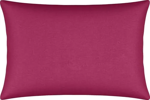 Erwin Müller Kissenbezug, Kissenhülle Single-Jersey Murnau - weinrot Größe 40x60 cm - bügelfrei, strapazierstark, elastisch, mit Reißverschluss