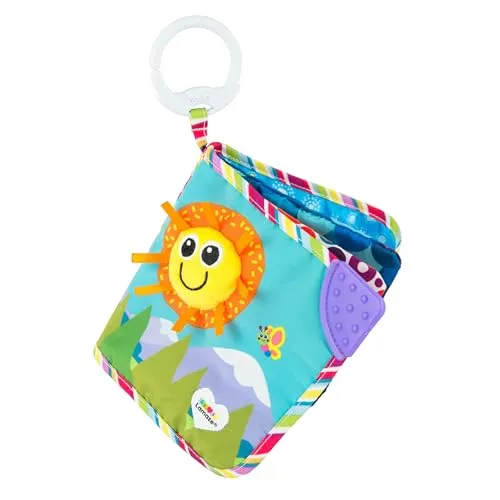 Lamaze L27186 Baby, Freundebuch Clip & Go, Hochwertiges Kleinkindspielzeug, Weiches Fühlbuch aus Stoff, BabyBuch Anhänger zur Stärkung der ElternKindBeziehung, Babygeschenke, Babybuch ab 0 Monaten