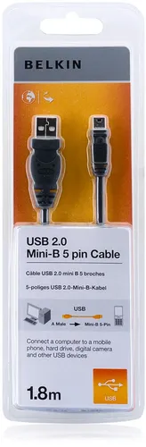 Belkin USB 2.0 Kabel USB-A auf Mini USB Stecker Daten Schnellladekabel 1,8m PRO
