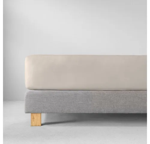 Estella Bettlaken Zwirnjersey Beige - Bettlaken aus 100% Baumwolle mit temperaturausgleichendem Effekt, ideal für Boxspring- und Standardmatratzen, waschbar bis 60°C, sorgt für einen angenehmen Schlaf.