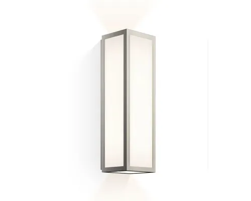 Decor Walther Bauhaus 1 N LED Wandleuchte Nickel 3000K - Moderne Wandleuchte aus nickel satiniertem Stahl, dimmbar, ideal für stimmungsvolles Licht in Wohnräumen, IP44 für Spritzwasserschutz.