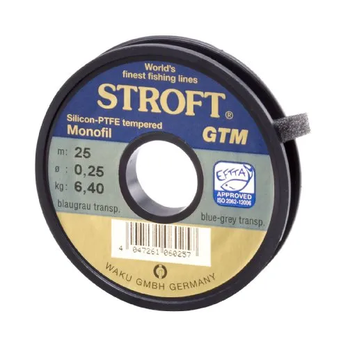 STROFT GTM monofil 50m-Spule, 0,16mm, 3,00kg Blue-Grey transp.