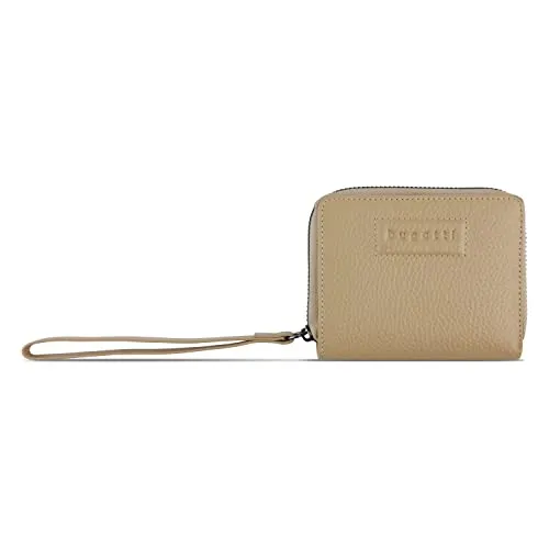 bugatti ELSA kleine Reißverschluss-Börse mit RFID-Schutz - Damen-Geldbörse aus hochwertigem Leder mit RFID-Schutz, bietet Platz für 6 Karten und 8 Steckfächer, handgefertigt und in eleganter Geschenkbox.