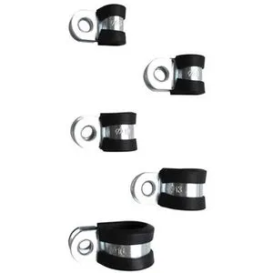 BGS-technic Schlauchschelle 14145, 6 - 16mm, verzinkt, Federband, gummiert, 5 Größen, 18-teilig