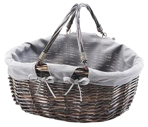 Kobolo ovaler Einkaufskorb mit Klapphenkeln, 20 l von Kobolo