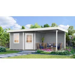 Weka Saunahaus Salo Sparset 9 kW Kompakt Grau