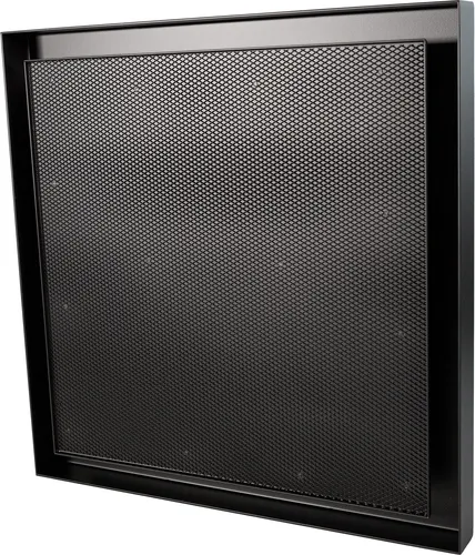 Warmluftgitter Open Air 007-UnderCover 350 x 350 mm, Rahmen schwarz, Front-Putzträgerplatte
