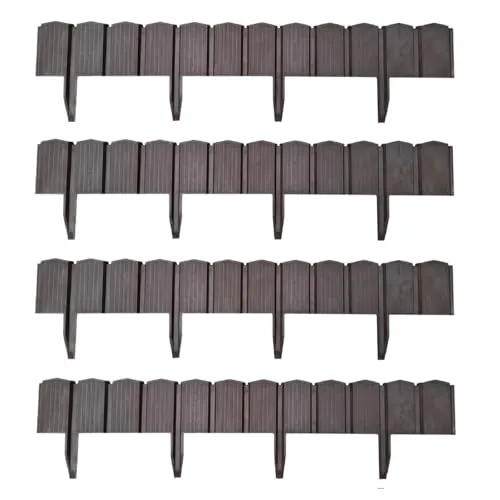Palisade Holzoptik 3,14m - braun | Flexibles Beetumrandungssystem - Rasenkanten aus langlebigem Kunststoff mit Holzoptik, ideal für kreative Gartenformen und einfache Montage ohne Werkzeug. Frost- und UV-beständig für dauerhafte Schönheit.