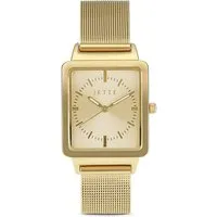 JETTE Quarzuhr Damen Analog Quarz, Klassikuhr in Gelbgold in gelb von JETTE