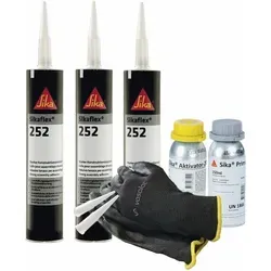 Sikaflex 252 - Hochbelastbarer Karosseriekleber für Buntmetall - Dicht- & Spachtelmassen: Extrem starker Konstruktionskleber für Fahrzeugbau, ideal für Aluminium und andere Buntmetalle. Inkl. Aktivator und Primer für optimale Haftung.