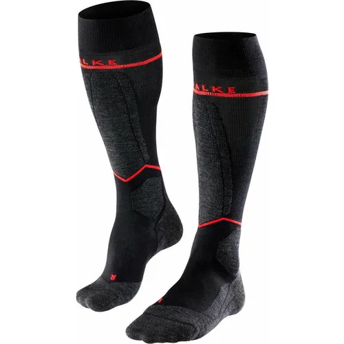 Falke SK4 Compression Light Damen Skisocken - Schwarz - Größe 35-36 - Sportsocken mit gezielter Kompression für optimale Durchblutung und Komfort beim Skifahren.