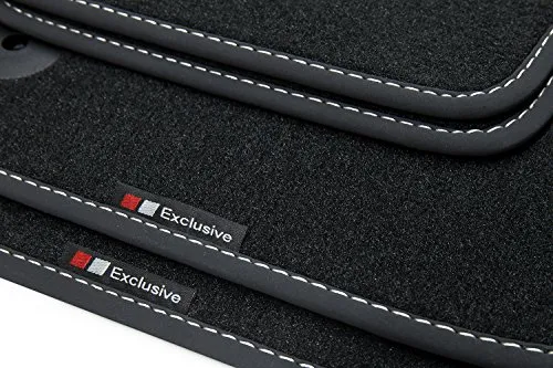 teileplus24 EF109 Fußmatten Gummimatten Exclusive-line Design für Audi Q5 2008-2016 - Hochwertige, rutschfeste Fußmatten für Audi Q5 (2008-2016) mit exklusivem Design, wasser- und abriebfest, idealer Schutz für den Innenraum.
