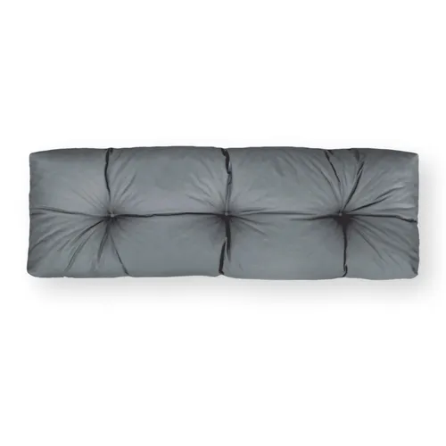 4L Textil Palettenkissen waschbar Palettenauflagen Europaletten Sitzkissen Rückenlehne wetterfest (Rückenlehne 120x40 cm, Dunkelgrau Uv-beständig)