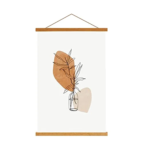 Sanauto A3 Posterleiste Posterschiene Posterleisten 30CM, Magnet Magnetische Holz Poster Aufhänger Halter Rahmen Leisten Bilder Bild Bilderleiste Bilderrahmen 30x40 30x45 (30cm, Teak)