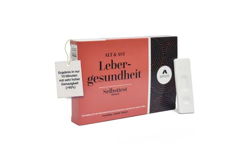 Aspilos Selbsttest Lebergesundheit ALT & AST - Arzneimittel zur einfachen Überprüfung der Lebergesundheit, ermöglicht schnelle Ergebnisse in nur 10 Minuten – ideal für die Selbstdiagnose zu Hause.