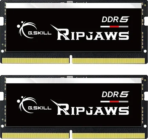 G.Skill Ripjaws SODIMM DDR5-5600 - 32GB - Dual Channel - RAM für Laptops, 32GB (2x16GB) im Dual Channel, blitzschnelle 5600 MHz und unterstützt Intel XMP für optimale Leistung.