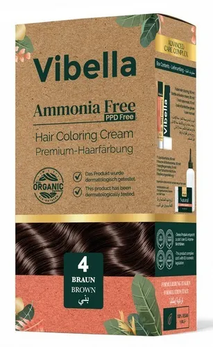 Vibella Haarfärbecreme Nr. 4 Braun – Premium-Haarfarbe