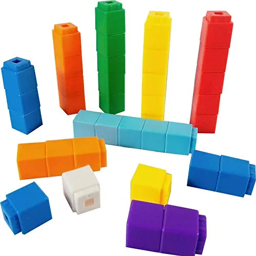 RAINBOW TOYFROG Mathematik-Manipulatives Zählwürfel, pädagogische Zahlenblöcke, Klassenzimmer-Spielzeug, Kindergarten-Lernmaterialien, Heimschulbedarf, Set mit 100 Mathematikwürfeln für Kinder ab 3