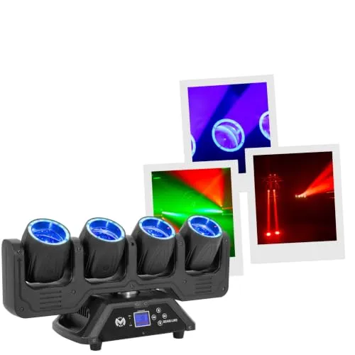 Mac Mah Beam-Line 4-fach LED Moving Head 4x40W RGBW 2° Beam Halo DMX für Bühne DJ
