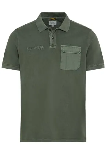 Camel Active Poloshirt in Khaki, Größe XL - Herren Plussize Poloshirt aus 100% Baumwolle, mit klassischem Polokragen und Brusttasche, ideal für lässige Anlässe.