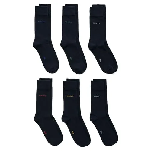 GANT Herren Soft Cotton Socken 6er Pack, MARINE, 43-45 EU von GANT