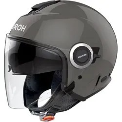 Airoh Helyos Color 06 Jethelm XL - Motorradhelm in schwarz-grau, Bluetooth vorbereitet und mit integrierter Sonnenblende für optimalen Fahrkomfort.