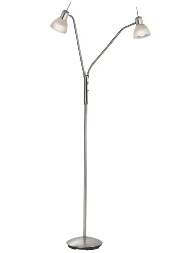 LED Stehleuchte Daytona in Nickel und Alabasterweiß von Globo