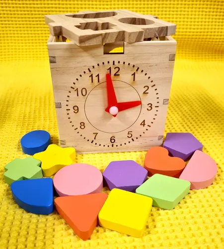 Steckwürfel Holz-Würfel Lernspielzeug =Retourenware=