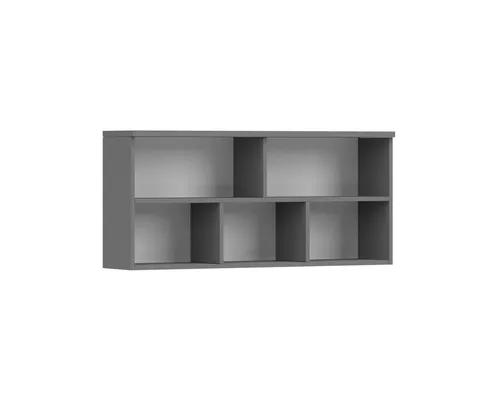 Deine Möbel 24 Hängeregal INGE 09 in Weiß/Grau/Eiche Sonoma, 2-tlg. Set - Modernes Hängeregal für Kinder- und Jugendzimmer, 110 cm breit. Mit wählbaren Holzgriffen in verschiedenen Farben für ein individuelles Design. Hochwertige Laminatplatte sorgt für Langlebigkeit und einfache Pflege.